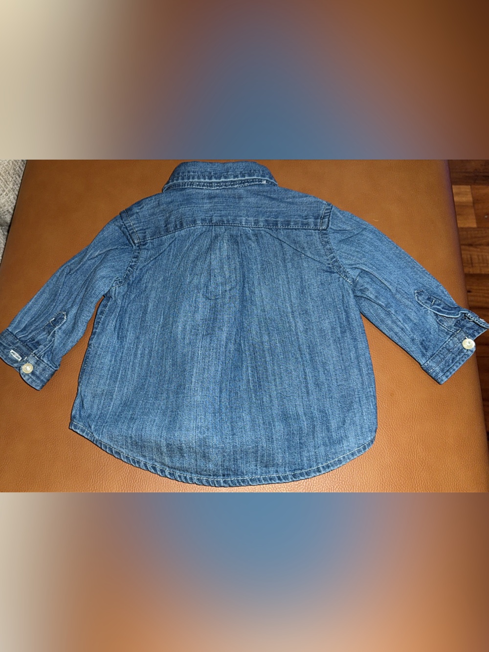 Like New Polo Ralph Lauren Denim Button Down Polo Shirt 3M - Picture 5 of 7